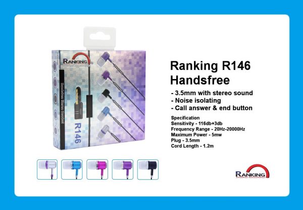 Ranking R146 Handsfree Headset (Silver) - Image 3